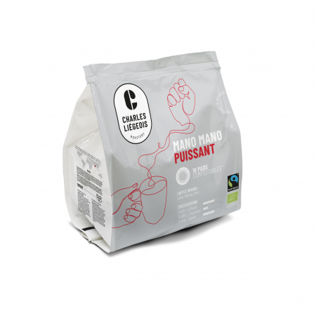 BIO Fairtrade - Mano Mano Puissant BIO Cafea Pad 18 buc