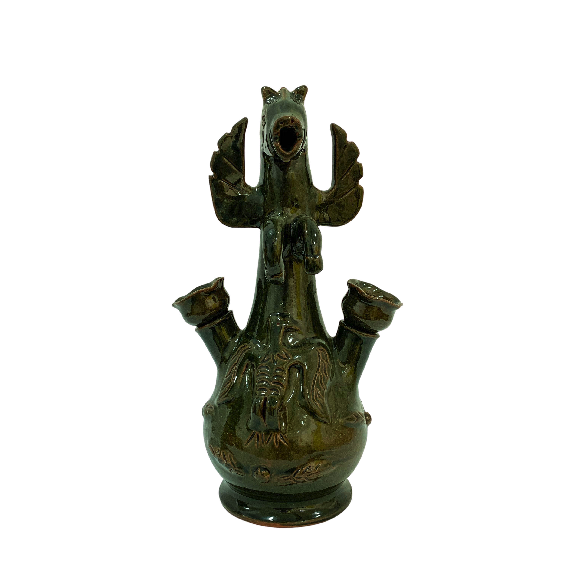 Ulcior din ceramica de Arges realizat manual, Argcoms, Nunta, Cal inaripat, Ornament zooform