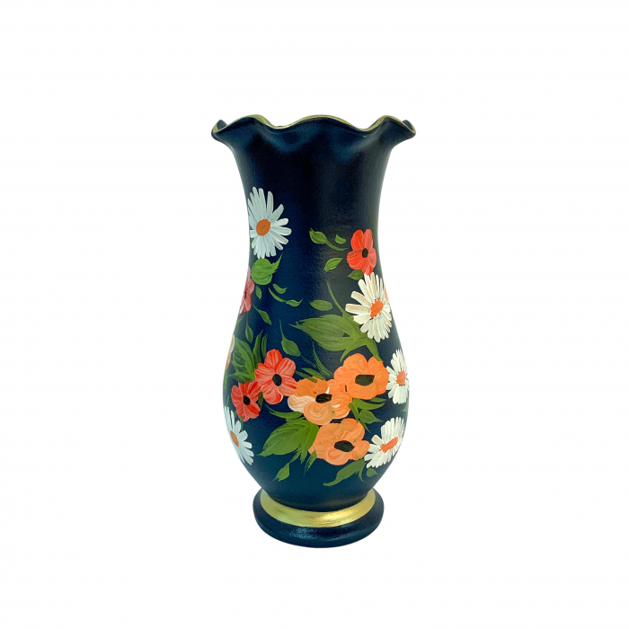 vaza-din-ceramica-de-arges-realizata-manual-argcoms-h30-silueta-cu-onduleuri-2-1-inel-pictura-florala-6449-6460 [2]