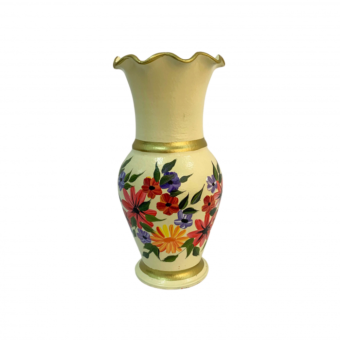 vaza-din-ceramica-de-arges-realizata-manual-argcoms-h30-silueta-cu-onduleuri-3-2-inele-pictura-florala-crem-6437-6448 [2]