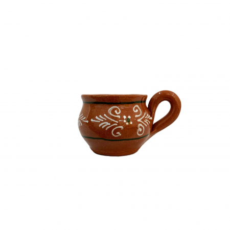 Ceasca din ceramica de Arges realizata manual, Argcoms, Bauturi calde, Pictura traditionala