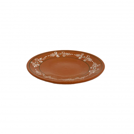 Farfurie din ceramica de Arges realizata manual, Argcoms, Pictura traditionala, Intinsa, Mare