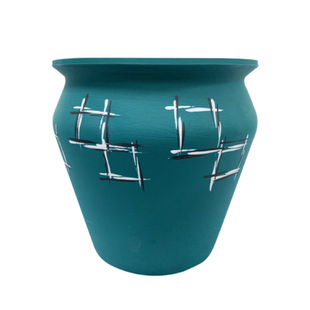 Ø25 - ghiveci-din-ceramica-de-arges-realizat-manual-argcoms-pictura-grafica-moderna-ø25-cm