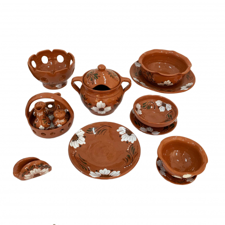 Servicii - serviciu-de-masa-pentru-12-persoane-din-ceramica-de-arges-realizat-manual-argcoms-60-bucati-set-pictura-florala-6193