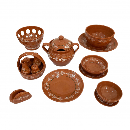 Servicii - serviciu-de-masa-pentru-12-persoane-din-ceramica-de-arges-realizat-manual-argcoms-60-bucati-set-pictura-traditionala-6192