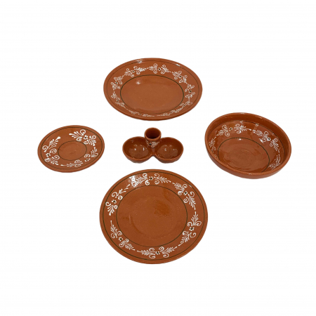Servicii - serviciu-de-masa-pentru-6-persoane-din-ceramica-de-arges-realizat-manual-argcoms-20-bucati-set-pictura-traditionala-6191