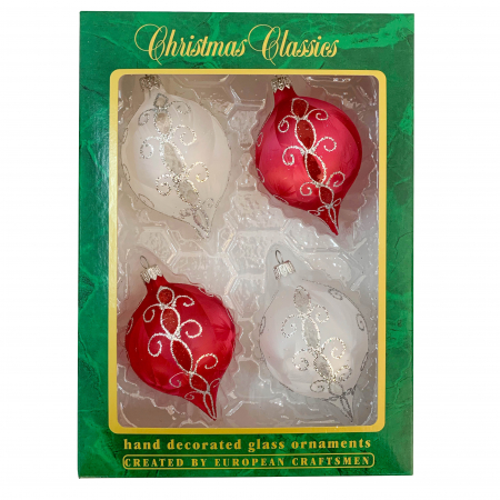 Seturi - set-4-globuri-clasice-din-sticla-suflate-si-pictate-manual-argcoms-fabrica-lui-mos-craciun-flori-de-gheata-cu-pictura-albe-rosii-70-mm-ovale-6784