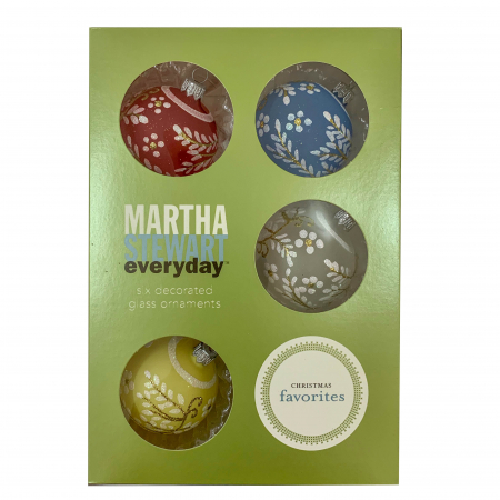 Seturi - set-6-globuri-clasice-din-sticla-suflate-si-pictate-manual-argcoms-fabrica-lui-mos-craciun-martha-stewart-model-3-multicolore-60-mm-sferice-6739