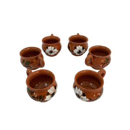 Servicii - set-de-6-cesti-din-ceramica-de-arges-realizat-manual-argcoms-bauturi-calde-pictura-florala-6071