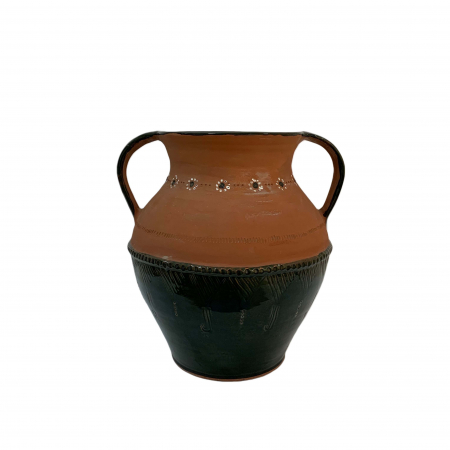 Obiecte traditionale - toitana-din-ceramica-de-arges-realizata-manual-argcoms-glazurata-partial-decor-brau-alveolat-6255-6260