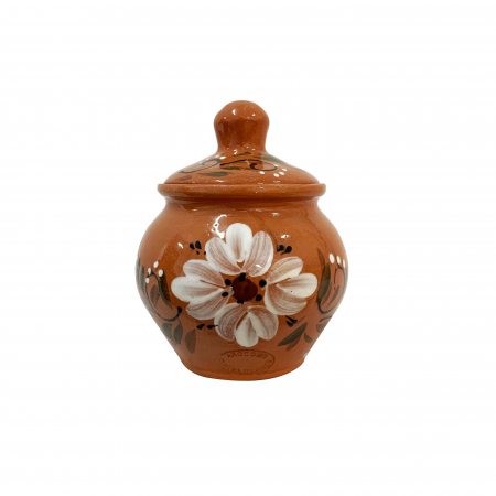 Accesorii masa - zaharnita-din-ceramica-de-arges-realizata-manual-argcoms-cu-capac-pictura-florala-5948-5949