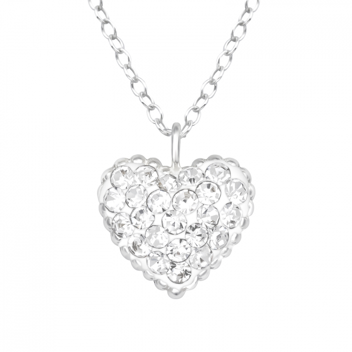 Colier Inima Plina din Argint Sterling 925 cu cristale [1]