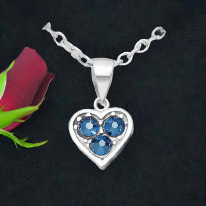 Colier Inima din argint Sterling 925 cu cristale austriece [3]