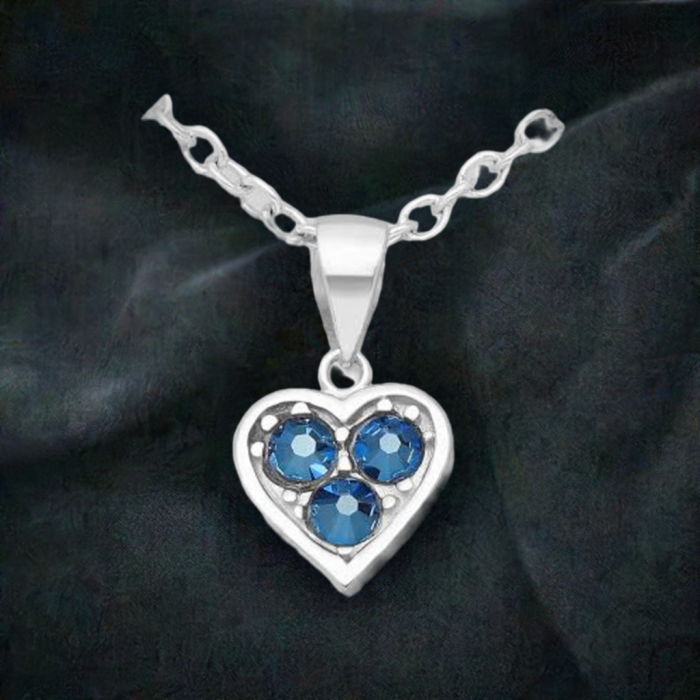 Set Inima colier si cercei din argint sterling 925 cu cristale austriece [2]