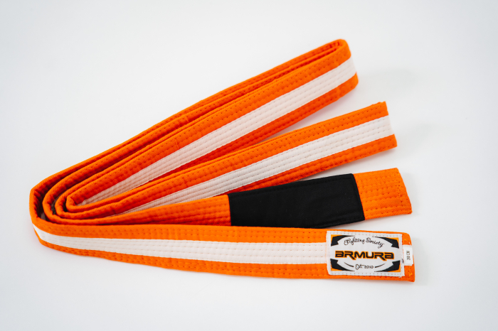 Centura BJJ ARMURA Praetorian Portocaliu/Alb [3]