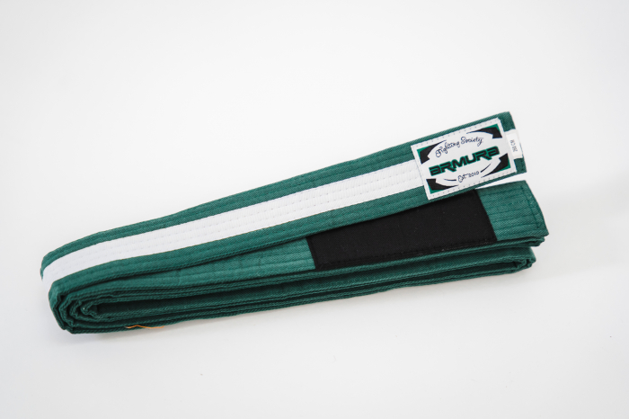 Centura BJJ ARMURA Praetorian Verde/Alb [2]