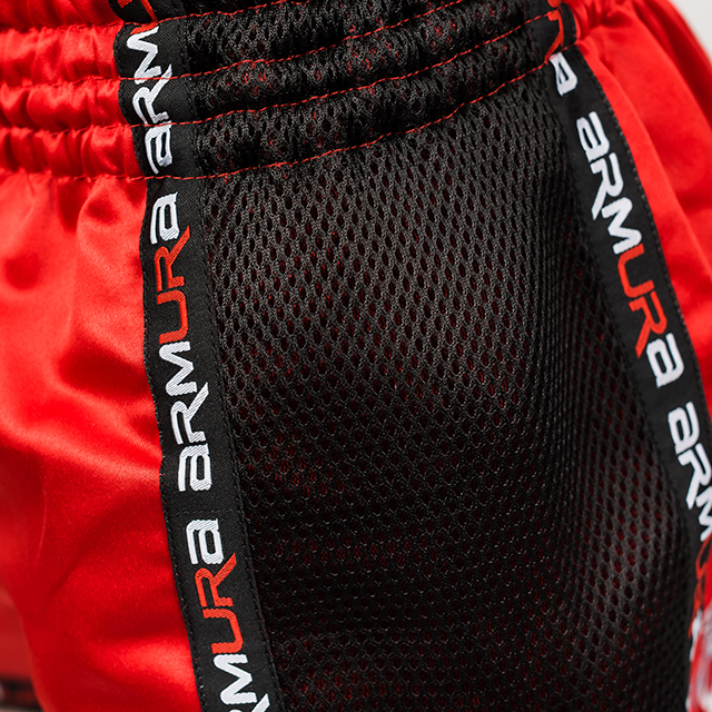 Short kickboxing ARMURA Muay 2.0 Rosu/Negru [5]