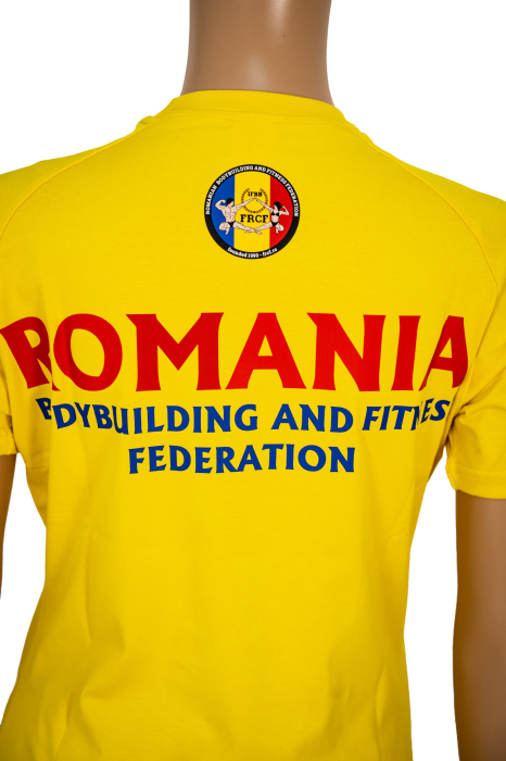 Tricou Bumbac Junioare Oficial FRCF Galben [4]
