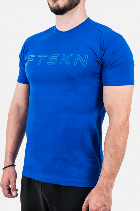 Tricouc Fitskin Masculin Bumbac FTSKN Albastru [3]