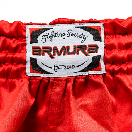 Short kickboxing ARMURA Muay 2.0 Rosu/Negru [2]