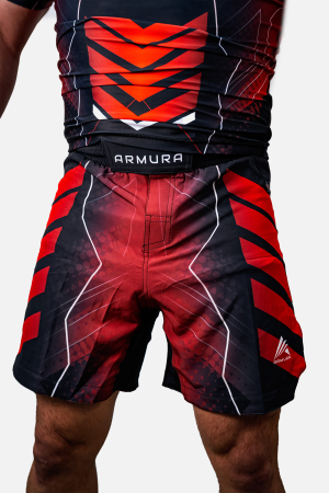 Imbracaminte - Short MMA ARMURA Kempo 3,0 Rosu Seniori