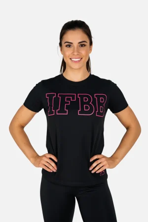 International Bodybuilding Federation - Tricou bumbac feminin - International Fitness and Body Building Federation