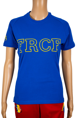 Federatia Romana de Culturism si Fitness - Tricou Bumbac Junioare Oficial FRCF Albastru