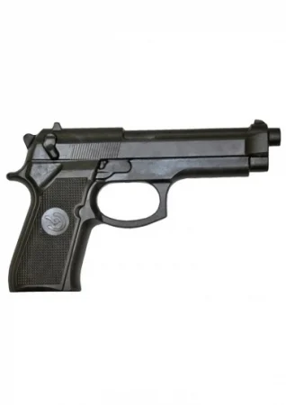 Self-Defense Training Replicas - BLACK RUBBER PISTOL REPLICA