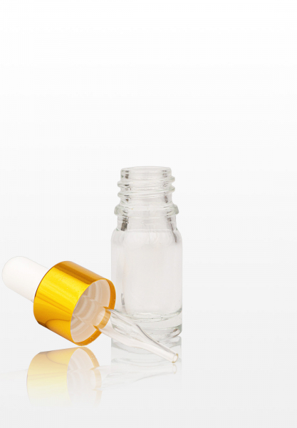Flacon sticla cu pipeta aurie - 5 ml [2]