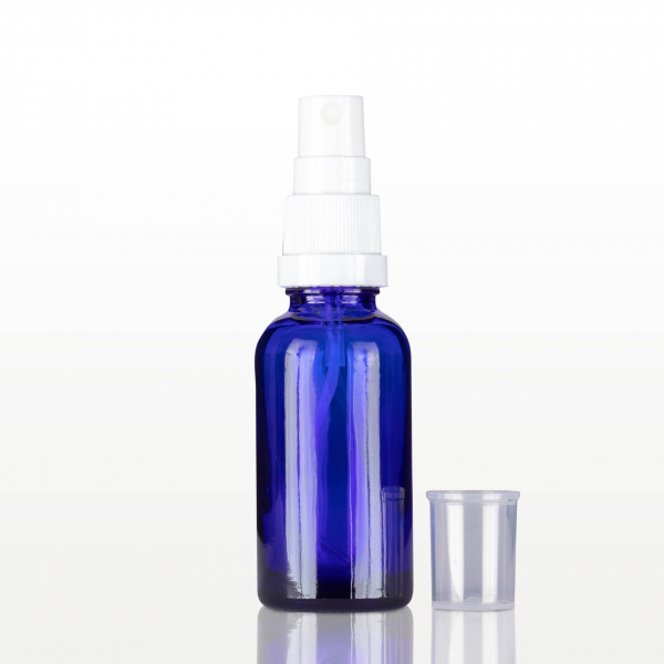Spray flacon sticla albastra cu capac alb - 30 ml [2]