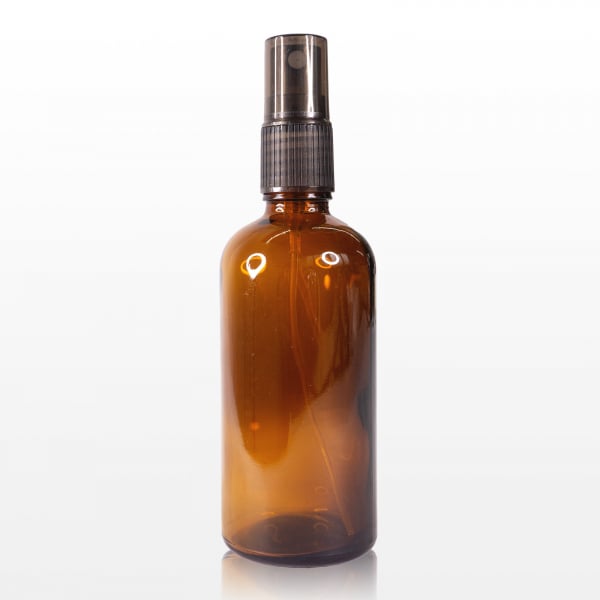 Spray flacon sticla ambra cu capac negru - 100 ml [1]