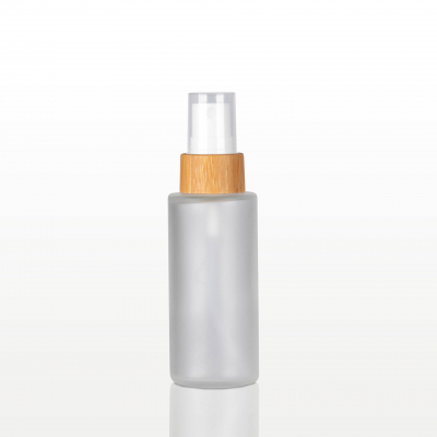 Spray flacon sticla mat capac bambus - 50 ml [0]