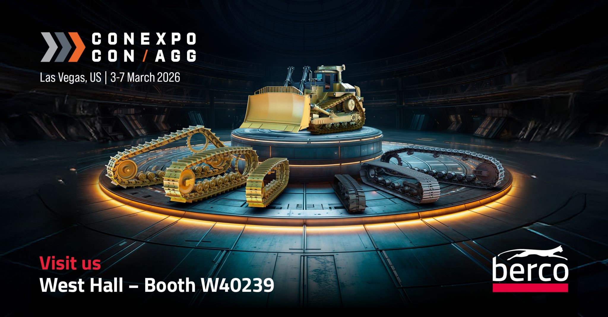 Berco își pune amprenta la CONEXPO-CON/AGG 2026 – Las Vegas, 3-7 martie