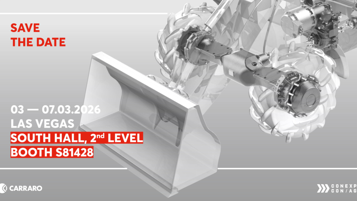 Carraro la CONEXPO-CON/AGG 2026: inovație și soluții adaptate pentru utilajele de construcții moderne