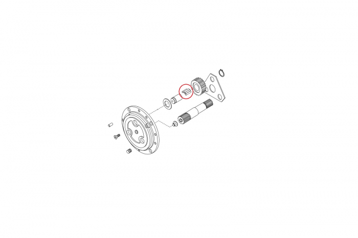 Needle bearing for Komatsu backhoe loader-CARRARO [2]