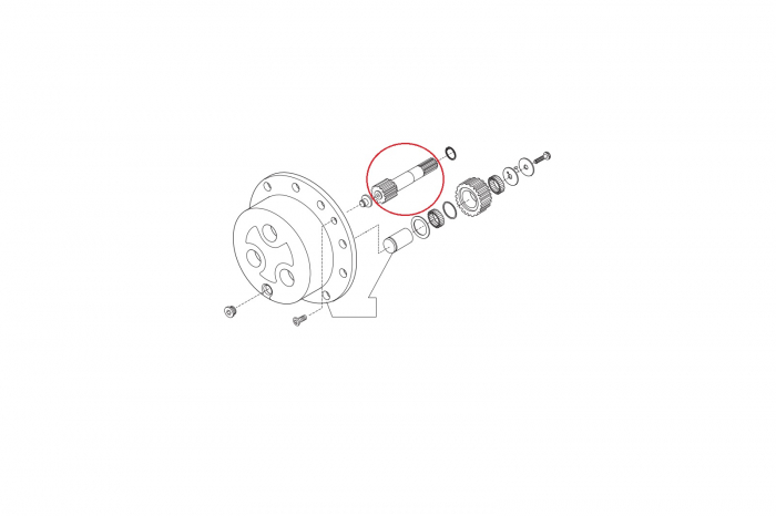 Axle shaft with gear 138735-CARRARO [2]