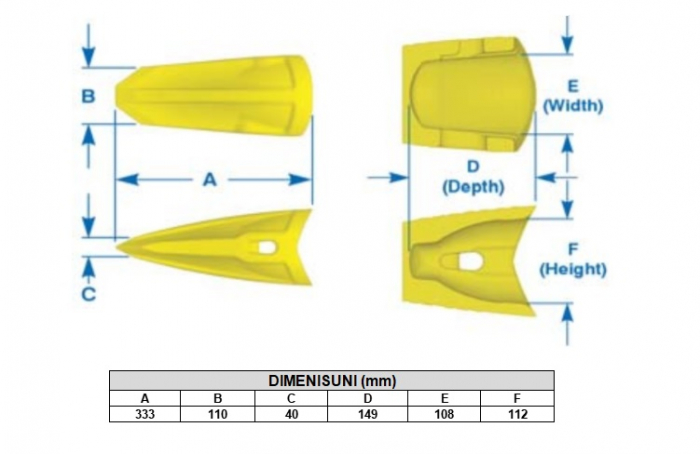 Dinte cupa K40RC-KOMATSU [4]
