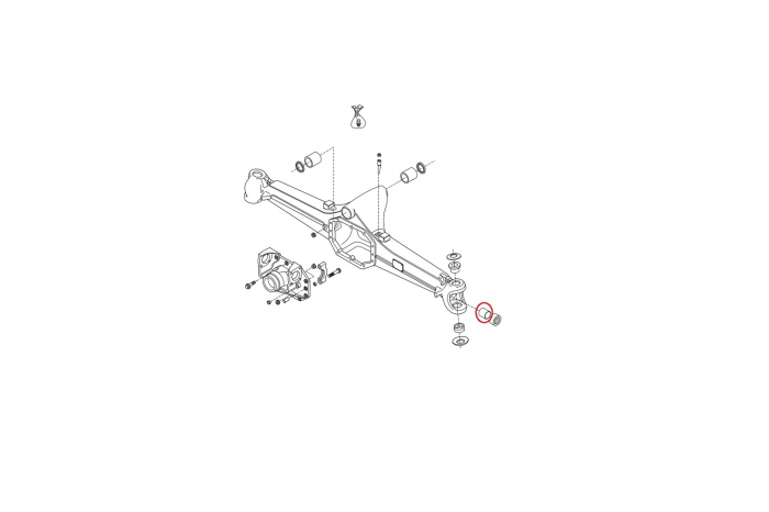 Bush for Komatsu backhoe loader-CARRARO [2]