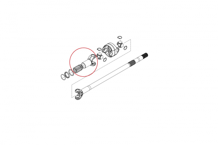 Fork (wheel hub) for Komatsu backhoe loader-CARRARO [2]