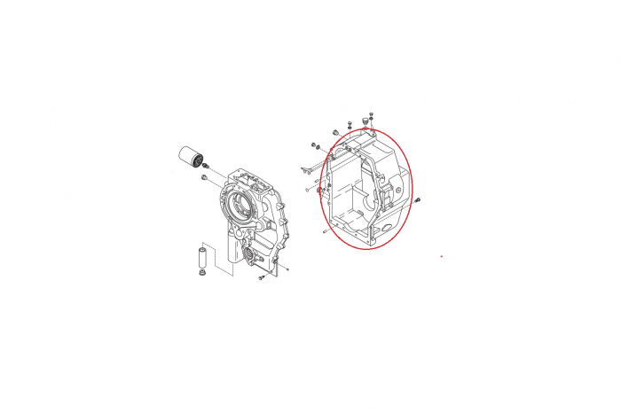 Half gearbox housing for Komatsu backhoe loader-CARRARO [2]