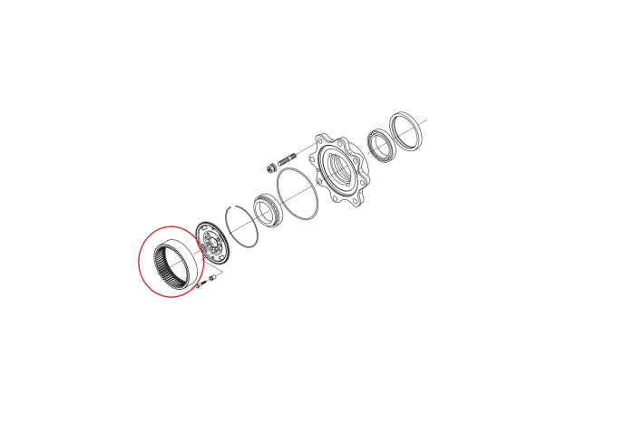 Crown gear for New Holland backhoe loader-CARRARO [2]
