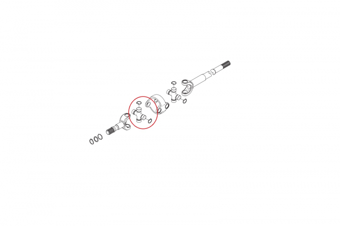U-joint cross for Volvo Backhoe loader-CARRARO [2]