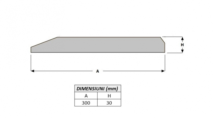 Single beveal blade 300X30X1000-AROX [2]