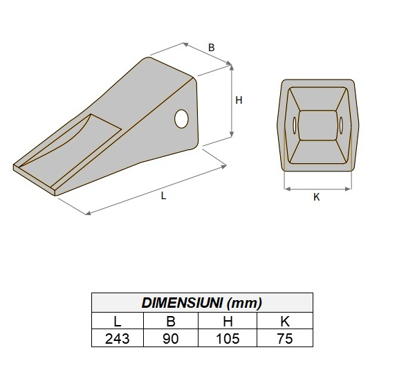 Bucket tooth 1U3352-ITR [4]
