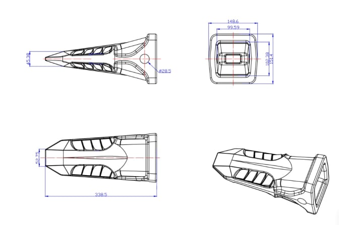 Bucket tooth 9W8452RC SHARK-AROX [4]