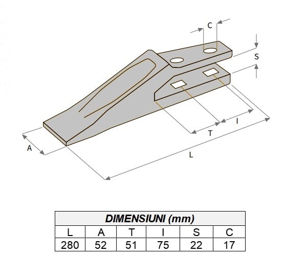 Dinte cupa buldoexcavator 1358203-ITR [4]