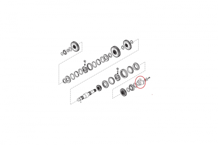 Flange for Komatsu backhoe loader-CARRARO [2]