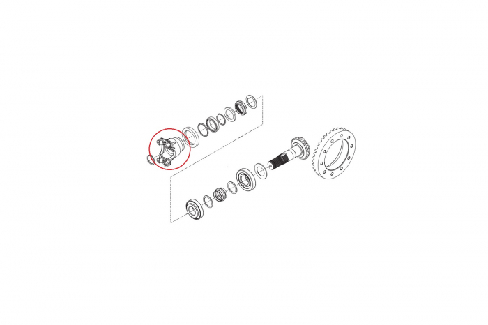Flange for Komatsu backhoe loader-CARRARO [2]