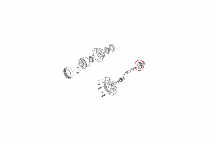 Pinion buldoexcavator Komatsu-CARRARO [2]