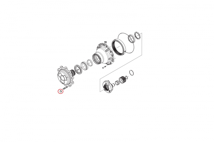 Nut for Komatsu backhoe loader-CARRARO [2]